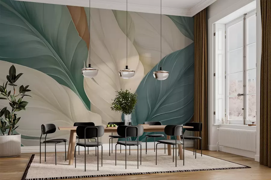 Fotobehang Puntige bladeren w05981