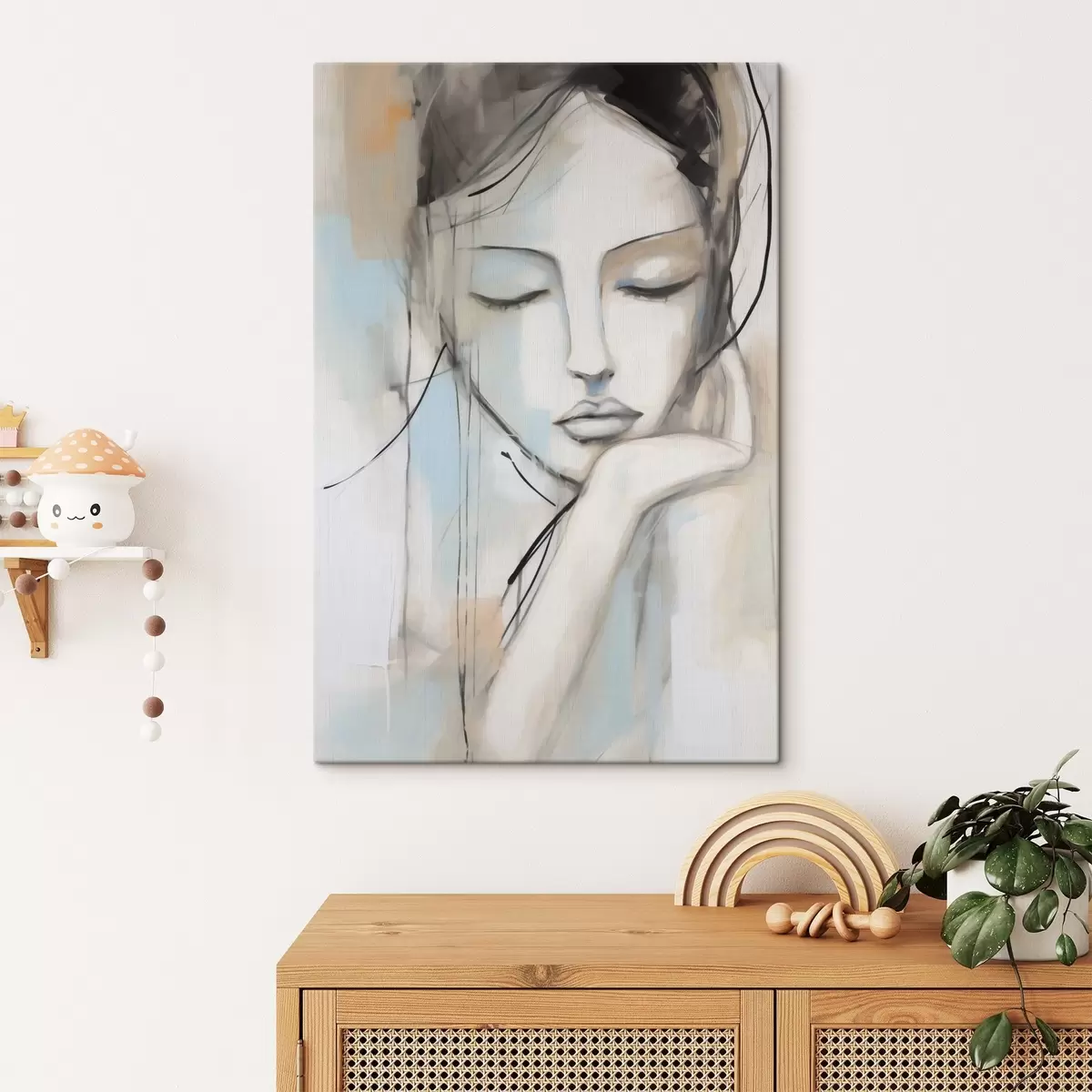  Schilderijen Abstract portret, imitatie van een schilderij s50980