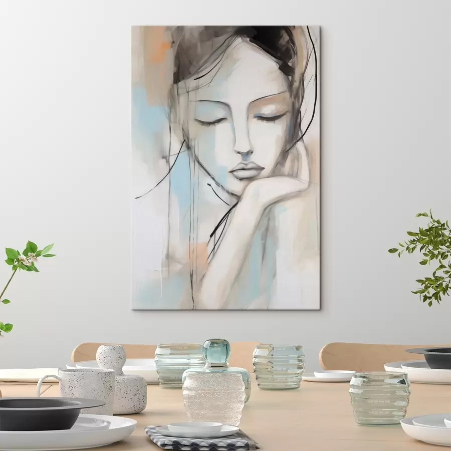  Schilderijen Abstract portret, imitatie van een schilderij s50980