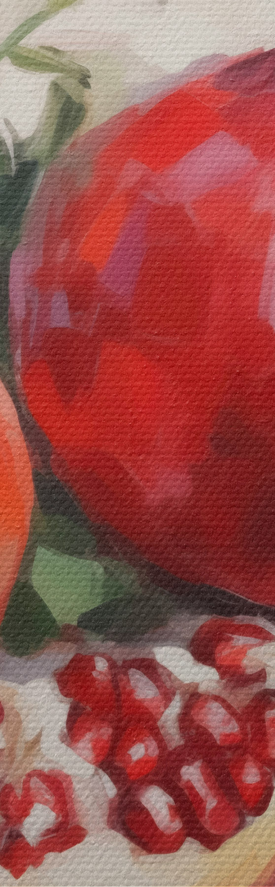  Schilderijen Granaatappels, schilderij in imitatietechniek s50982