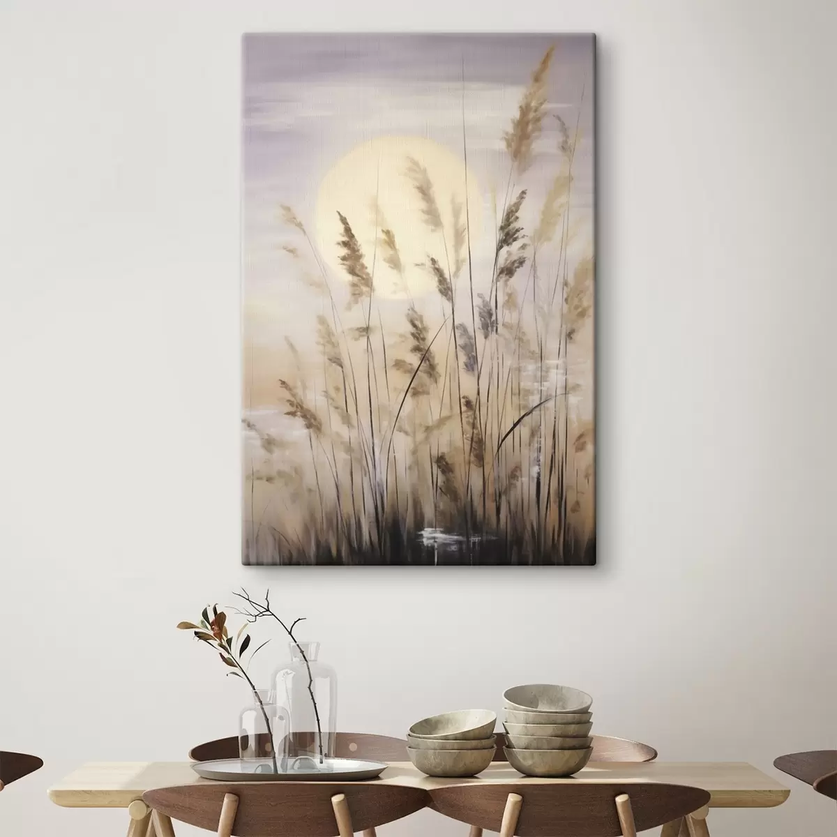  Schilderijen Abstracte kruiden, schilderij in imitatietechniek s50986
