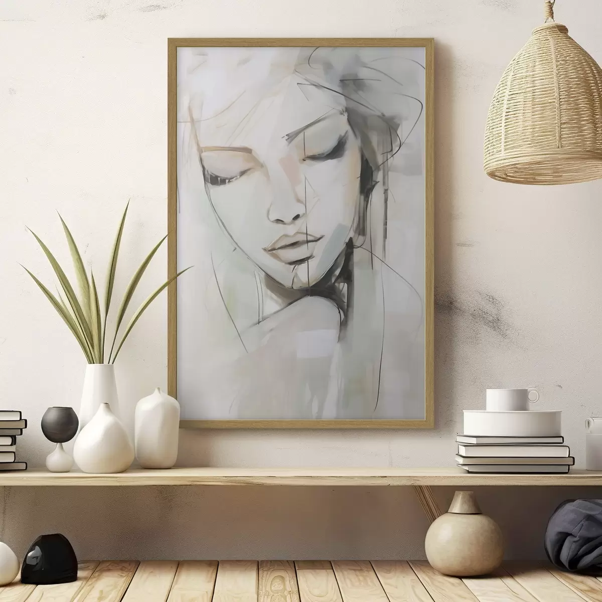 Poster Portret, imitatie van een schilderij f50979