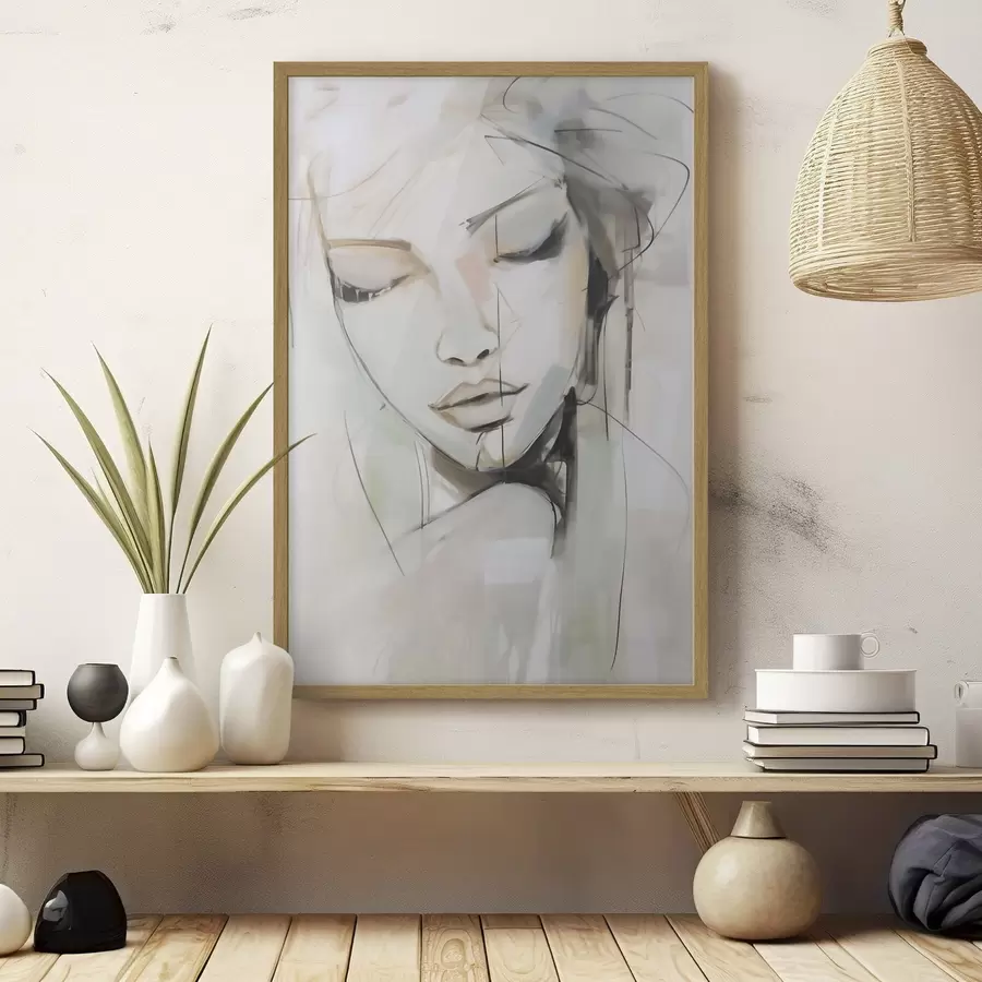 Fotobehang Portret, imitatie van een schilderij f50979