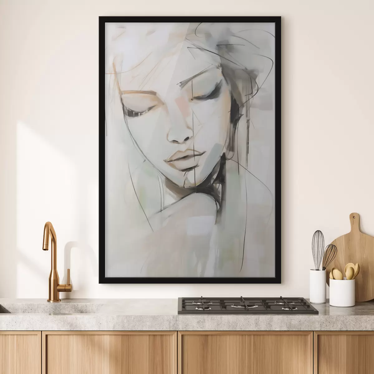 Poster Portret, imitatie van een schilderij f50979