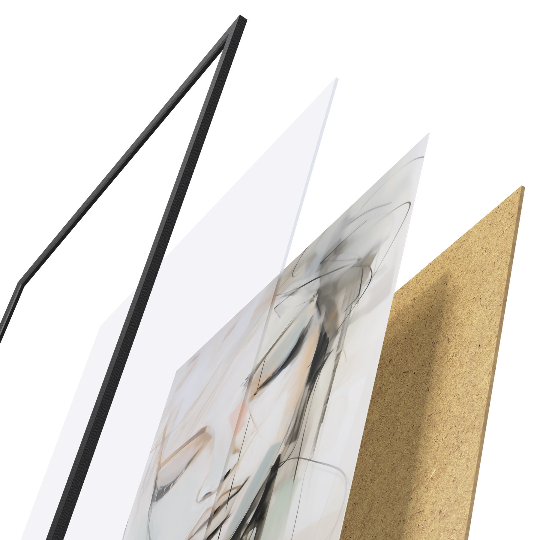 Poster Portret, imitatie van een schilderij f50979