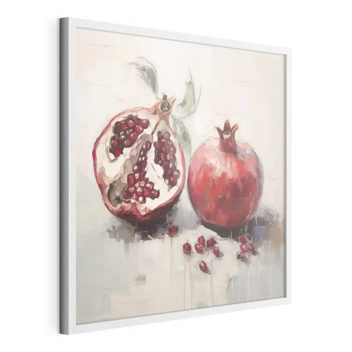 Poster Rijpe granaatappels, schilderij in imitatietechniek f50981