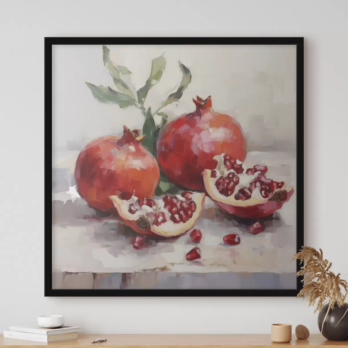 Poster Granaatappels, schilderij in imitatietechniek f50982