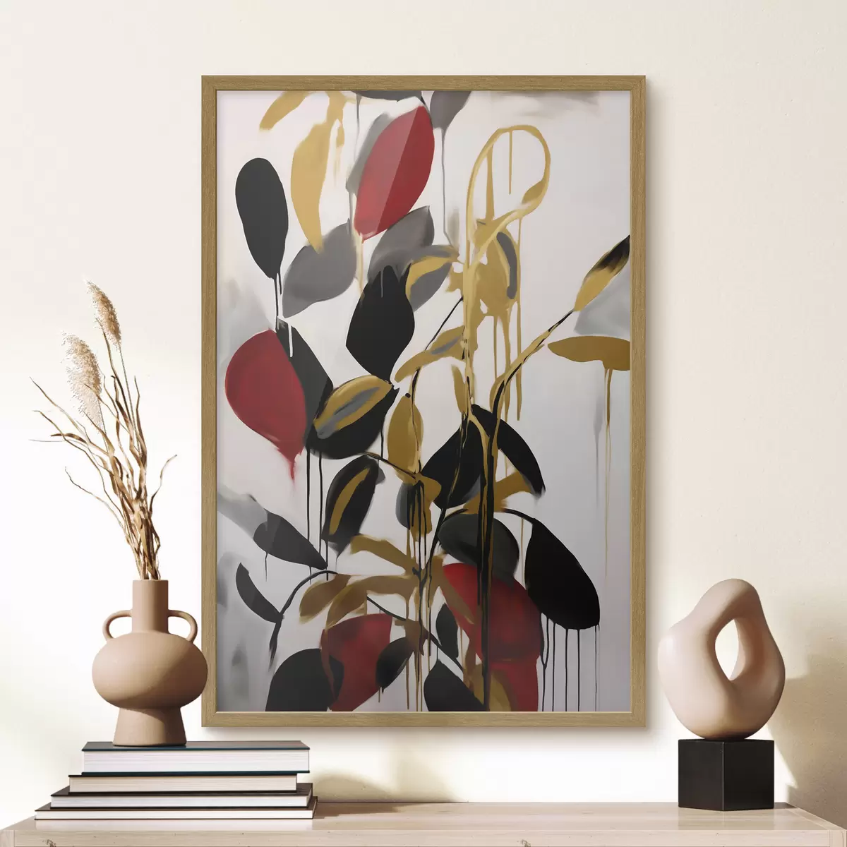 Poster Abstractie, imitatie van de schilderkunst f50983
