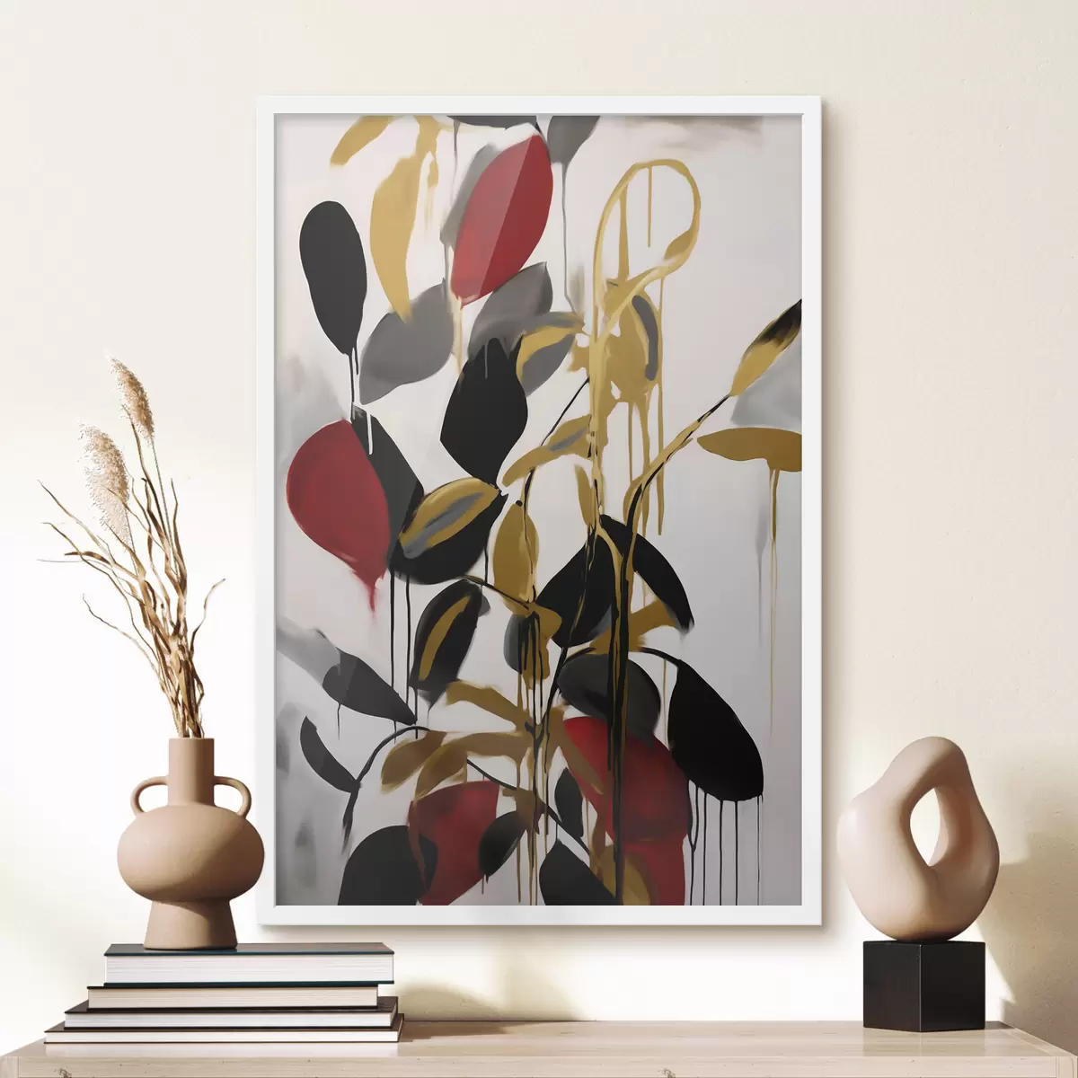 Poster Abstractie, imitatie van de schilderkunst f50983
