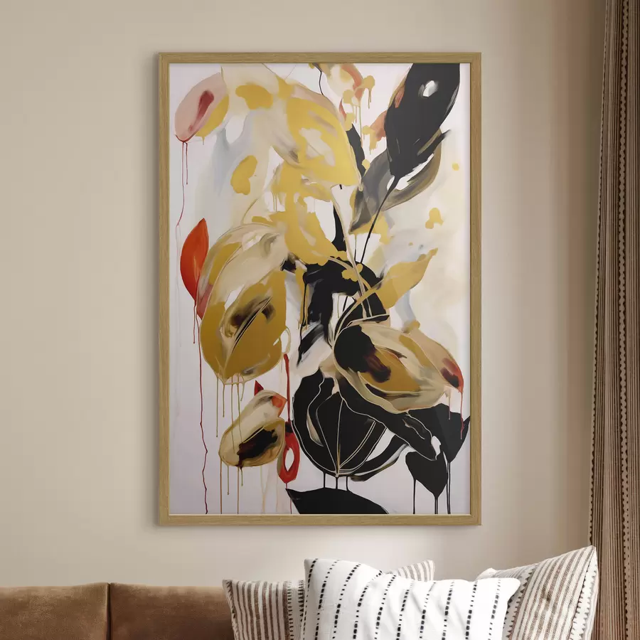 Fotobehang Chaotische abstractie, imitatie van de schilderkunst f50984