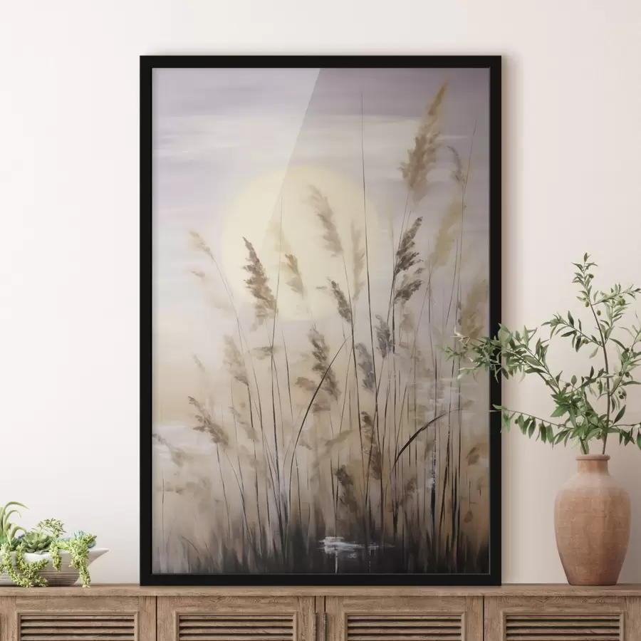 Fotobehang Abstracte kruiden, schilderij in imitatietechniek f50986