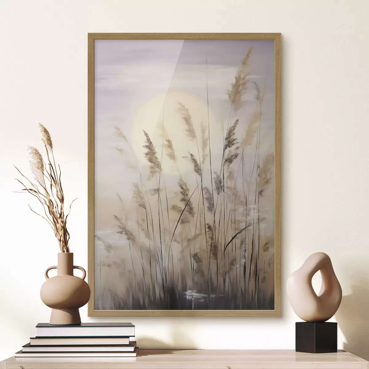 Poster Abstracte kruiden, schilderij in imitatietechniek f50986