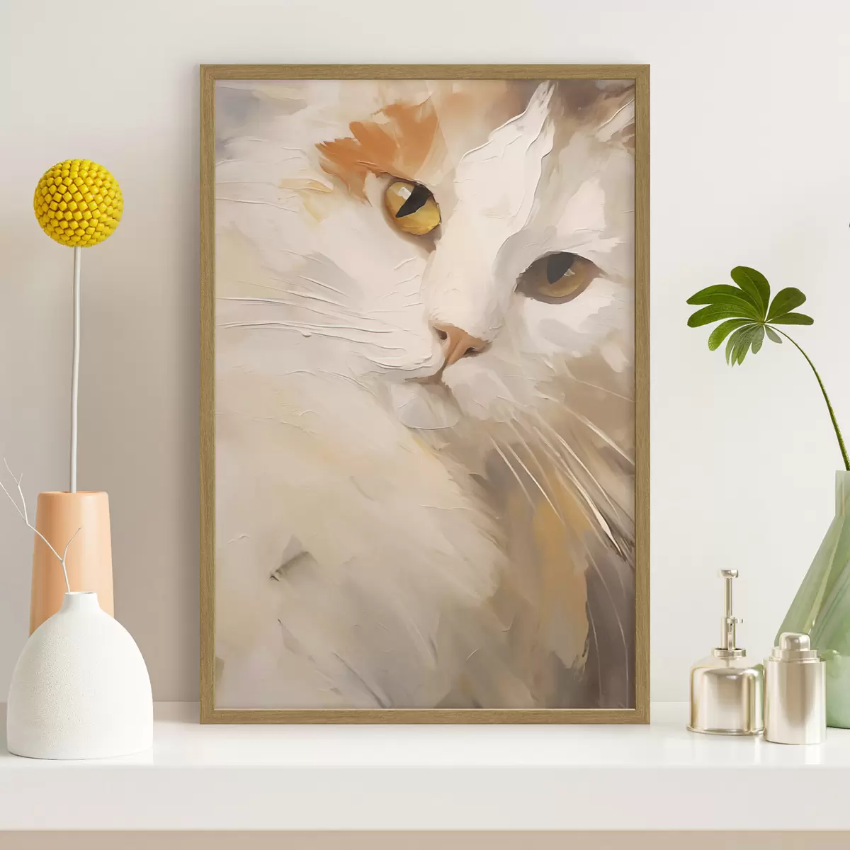 Poster Kat, schilderij in imitatie f50987