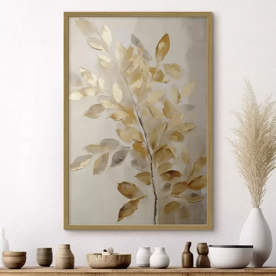 Fotobehang Bladeren, imitatieschilderij f50993
