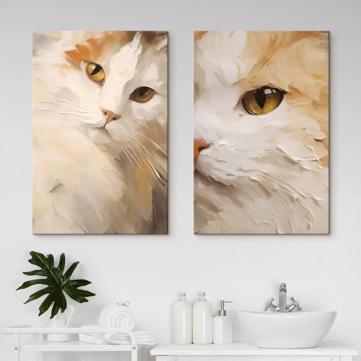  Schilderijen Kat, schilderij in imitatie m31063