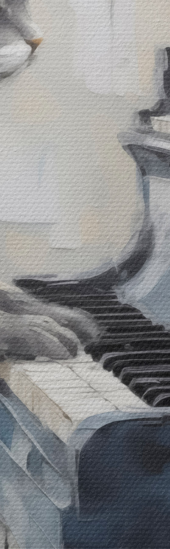  Schilderijen Kat en piano, imitatieschilderij m31064