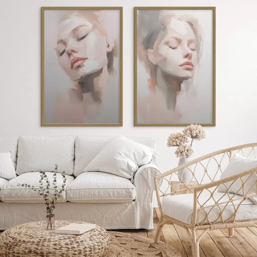 Fotobehang Abstract portret van een jonge vrouw d31058