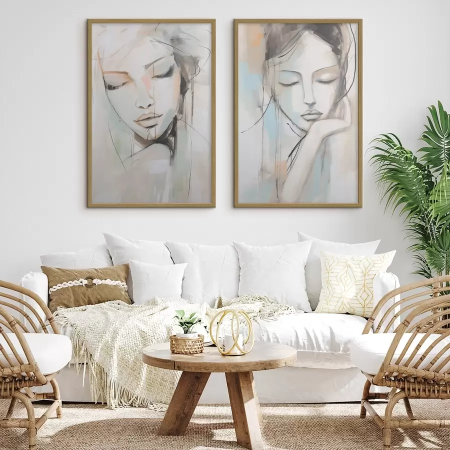 Fotobehang Portret, imitatie van een schilderij d31059