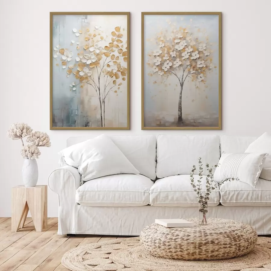 Fotobehang Abstracte boom, imitatieschilderij d31065