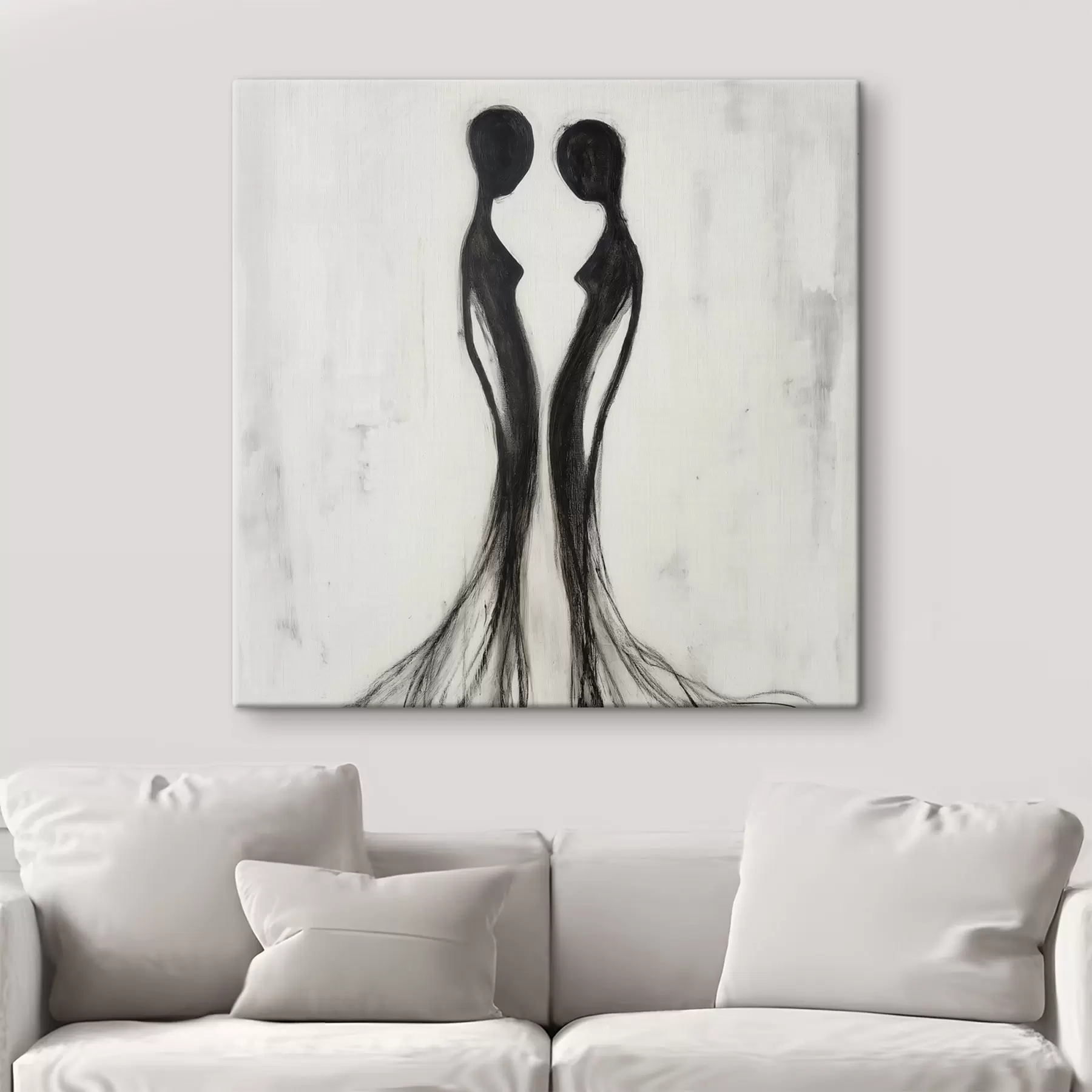  Schilderijen Abstracte vrouwelijke silhouetten s51004