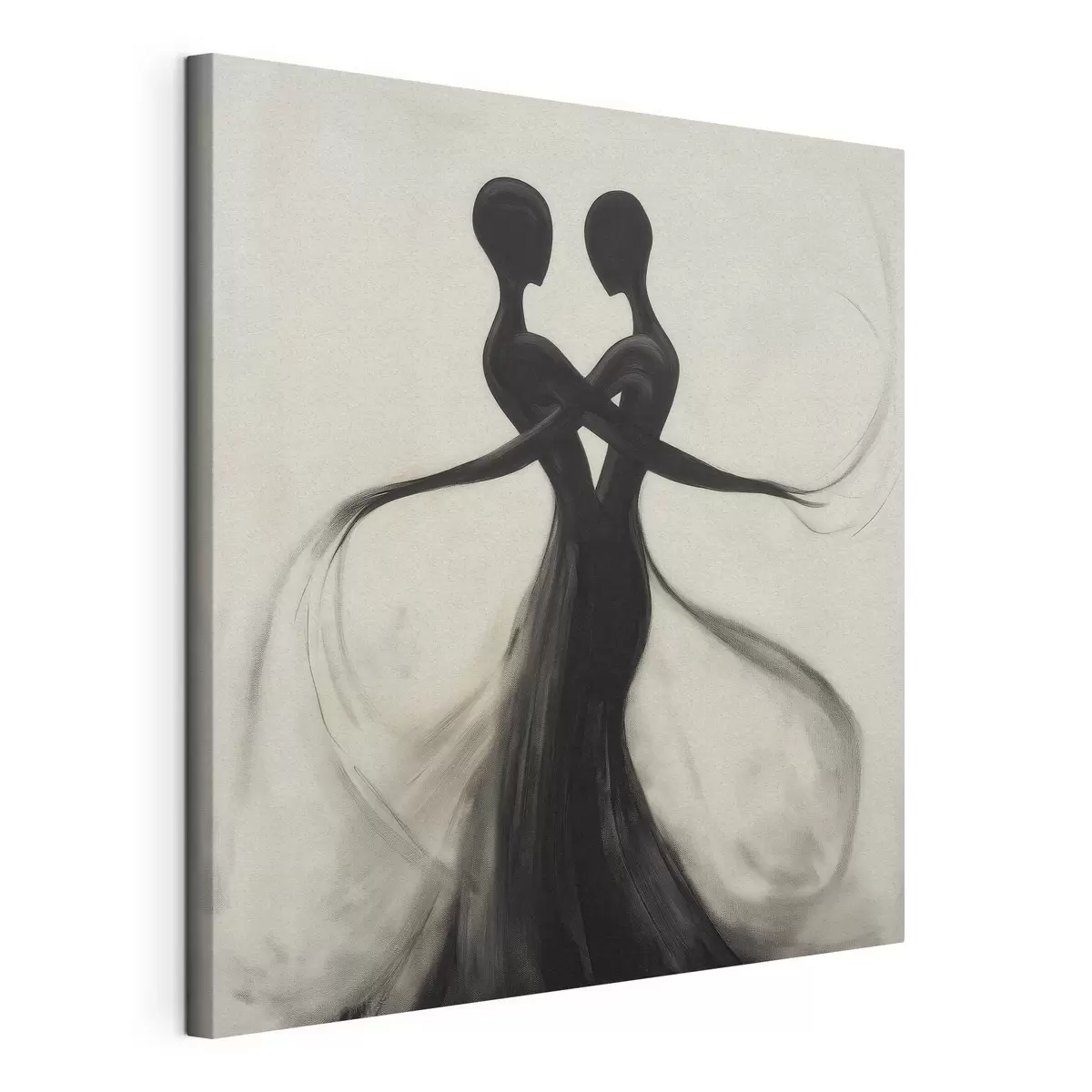  Schilderijen Abstracte, met elkaar verweven silhouetten s51005