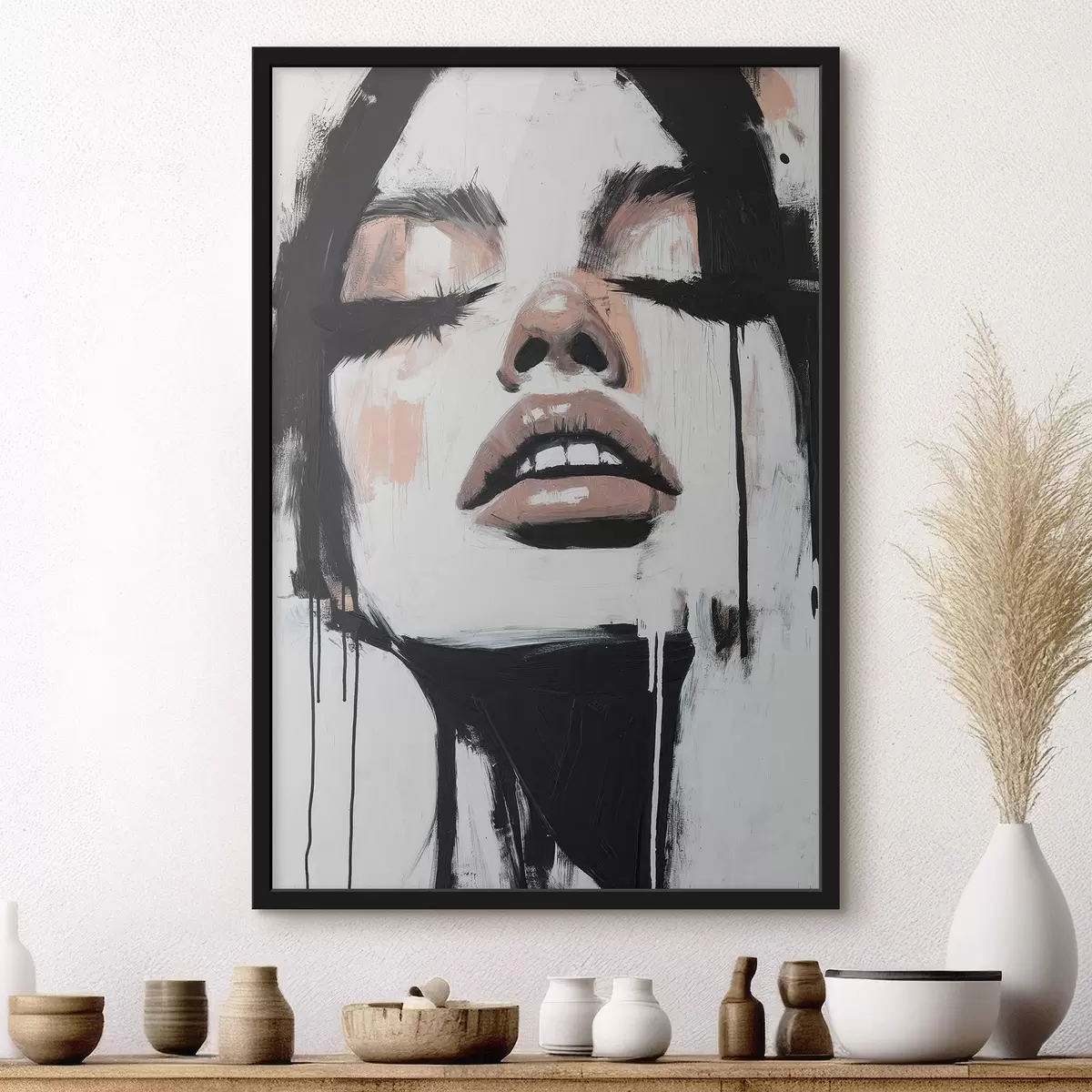 Poster Abstract portret f51000