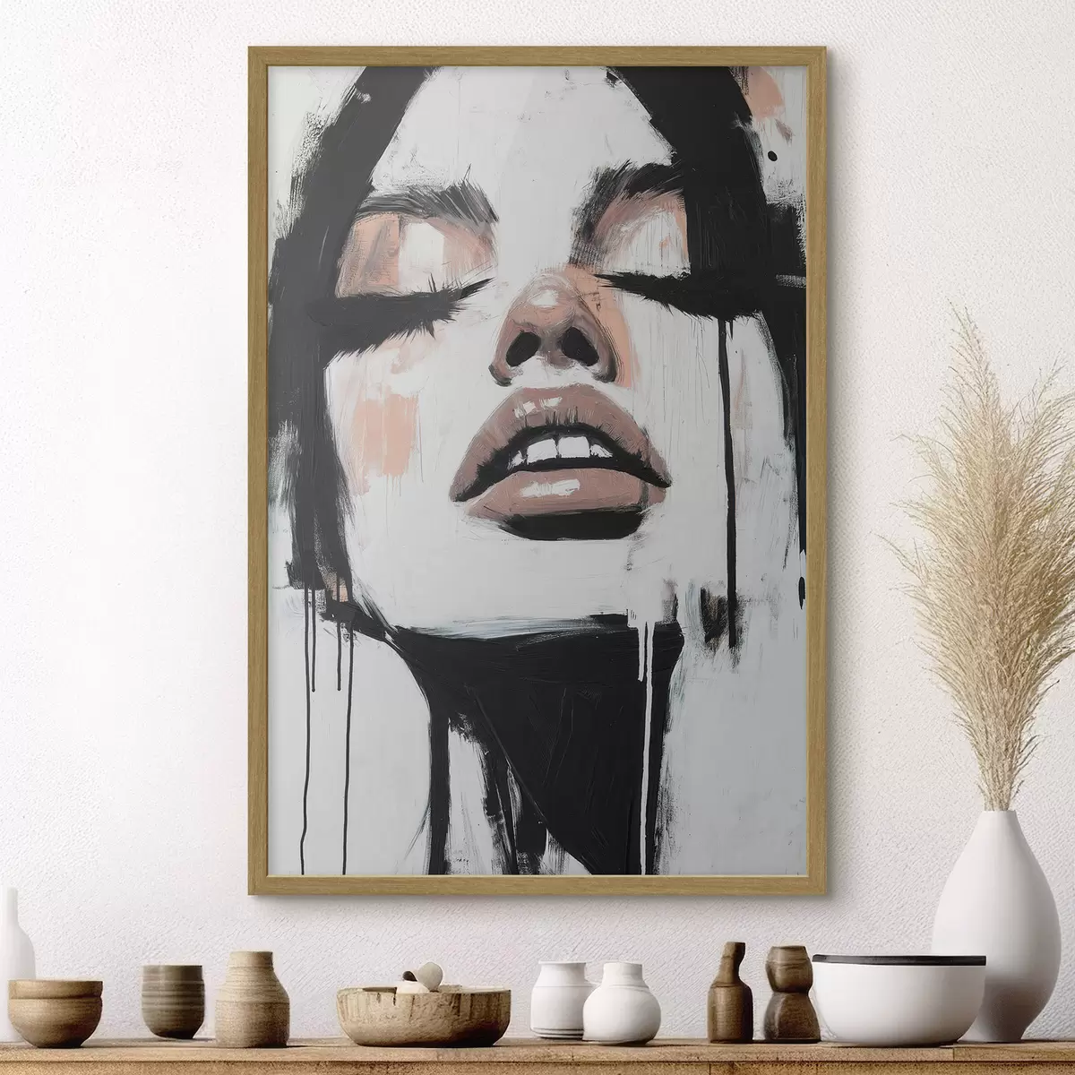 Poster Abstract portret f51000