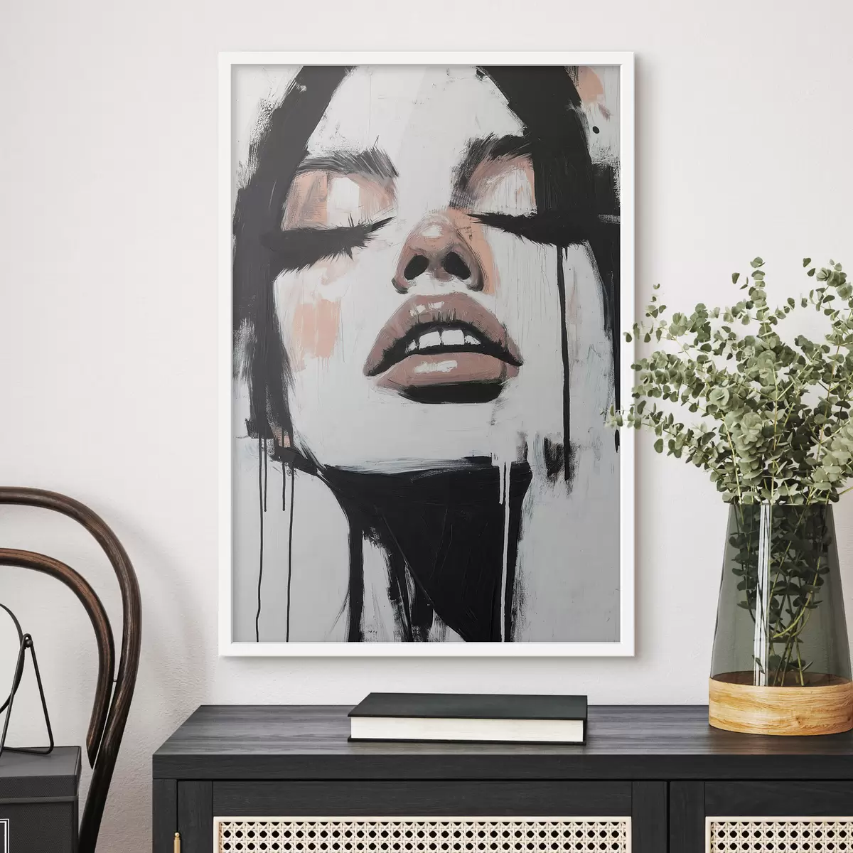 Poster Abstract portret f51000