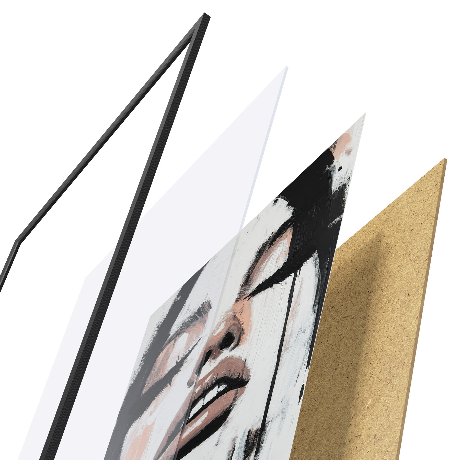 Poster Abstract portret f51000