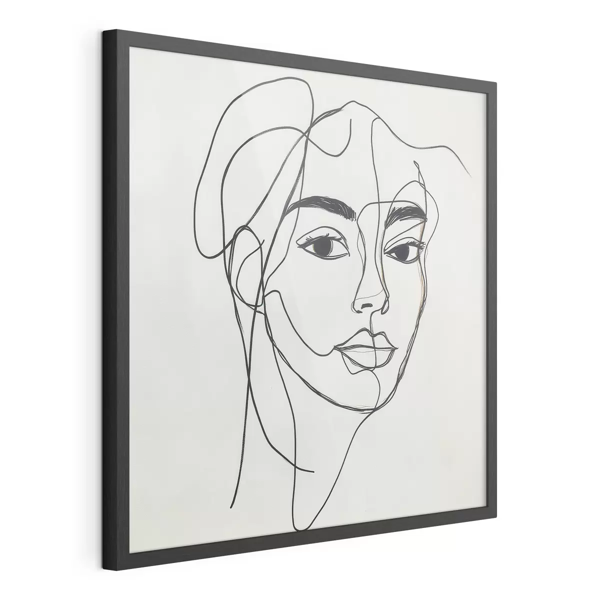 Poster Lineair portret van een gezicht f51001