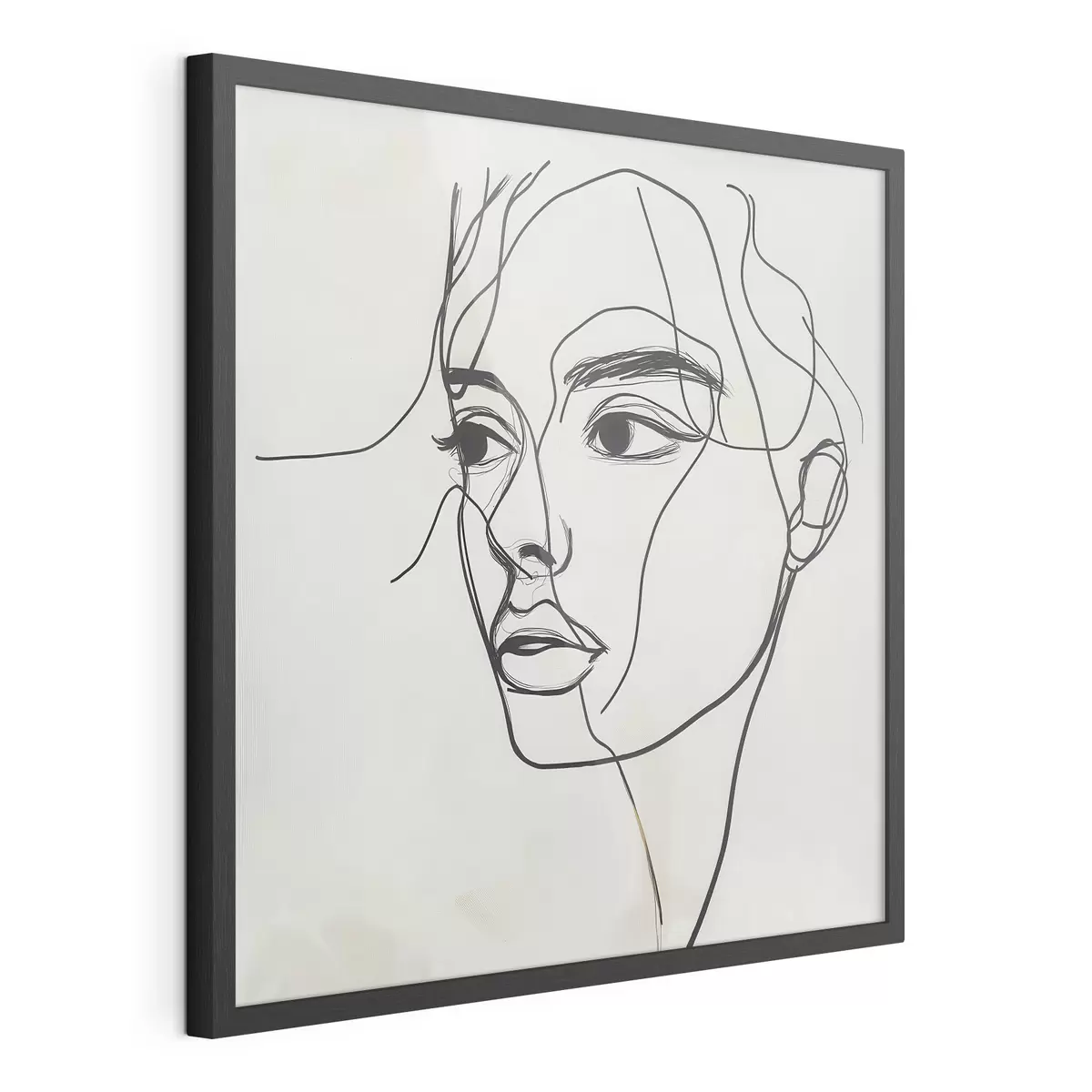 Poster Lineair portret van een gezicht f51002