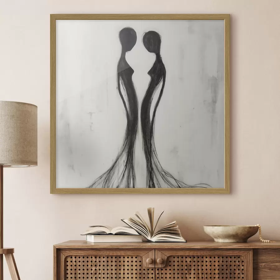 Fotobehang Abstracte vrouwelijke silhouetten f51004