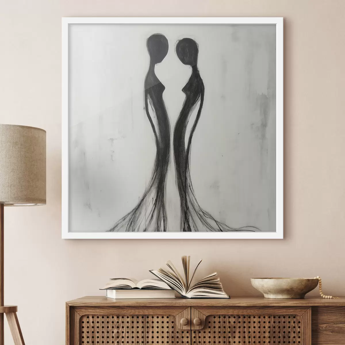 Poster Abstracte vrouwelijke silhouetten f51004
