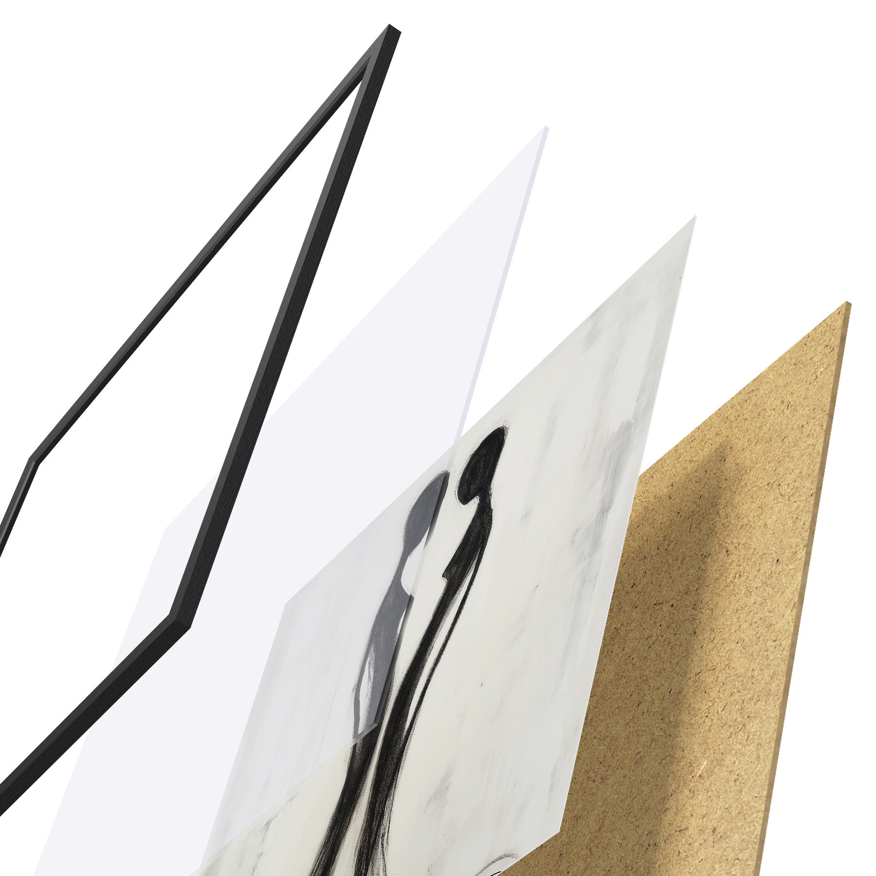 Poster Abstracte vrouwelijke silhouetten f51004
