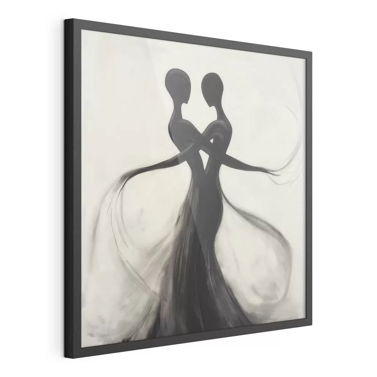Poster Abstracte, met elkaar verweven silhouetten f51005