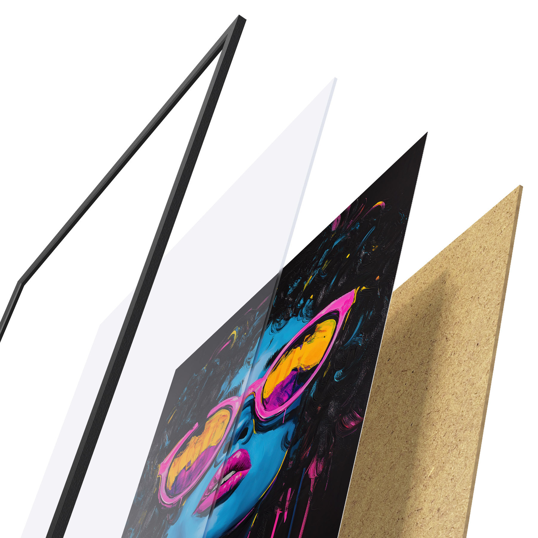 Poster Abstract portret f51009