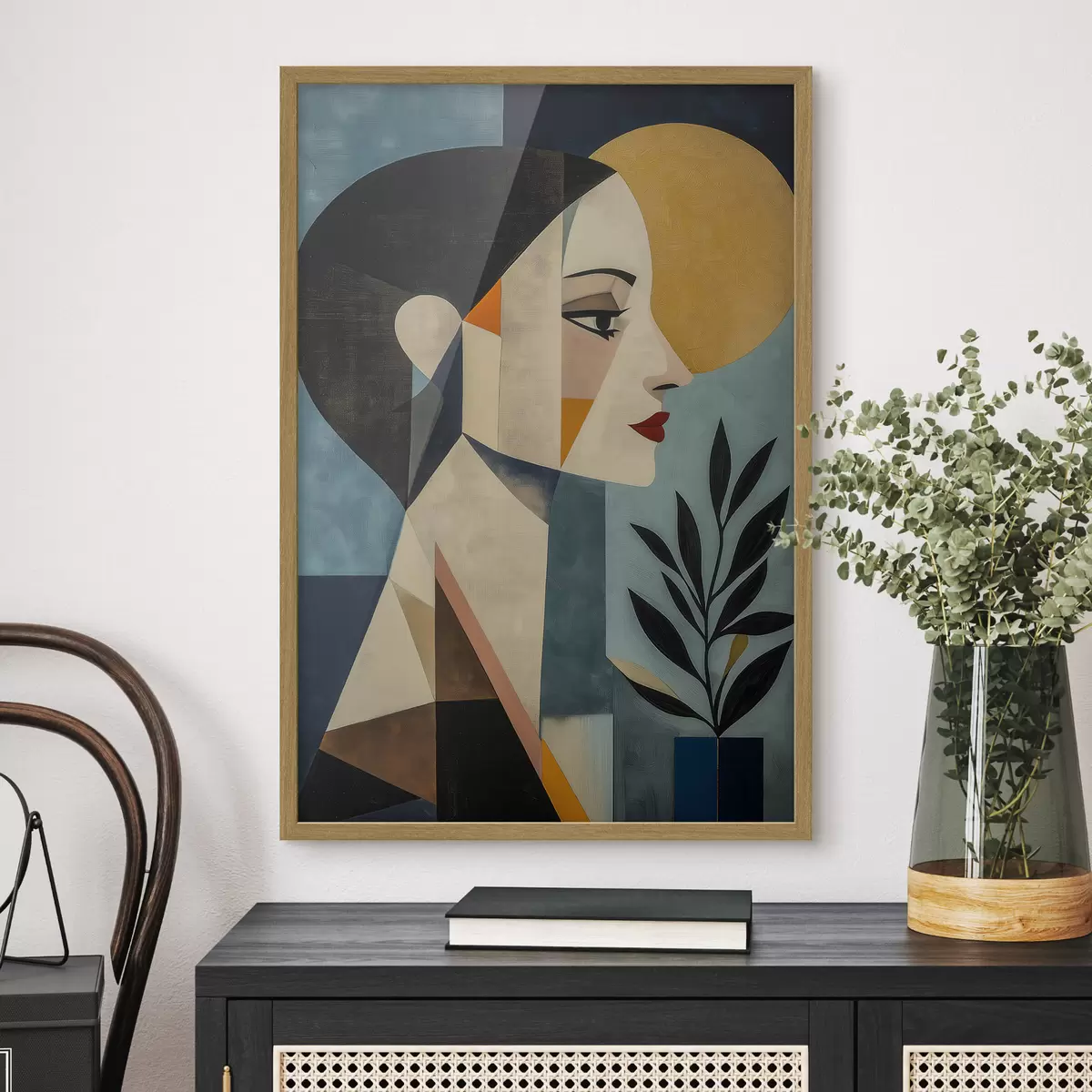 Poster Geometrisch profiel f51010