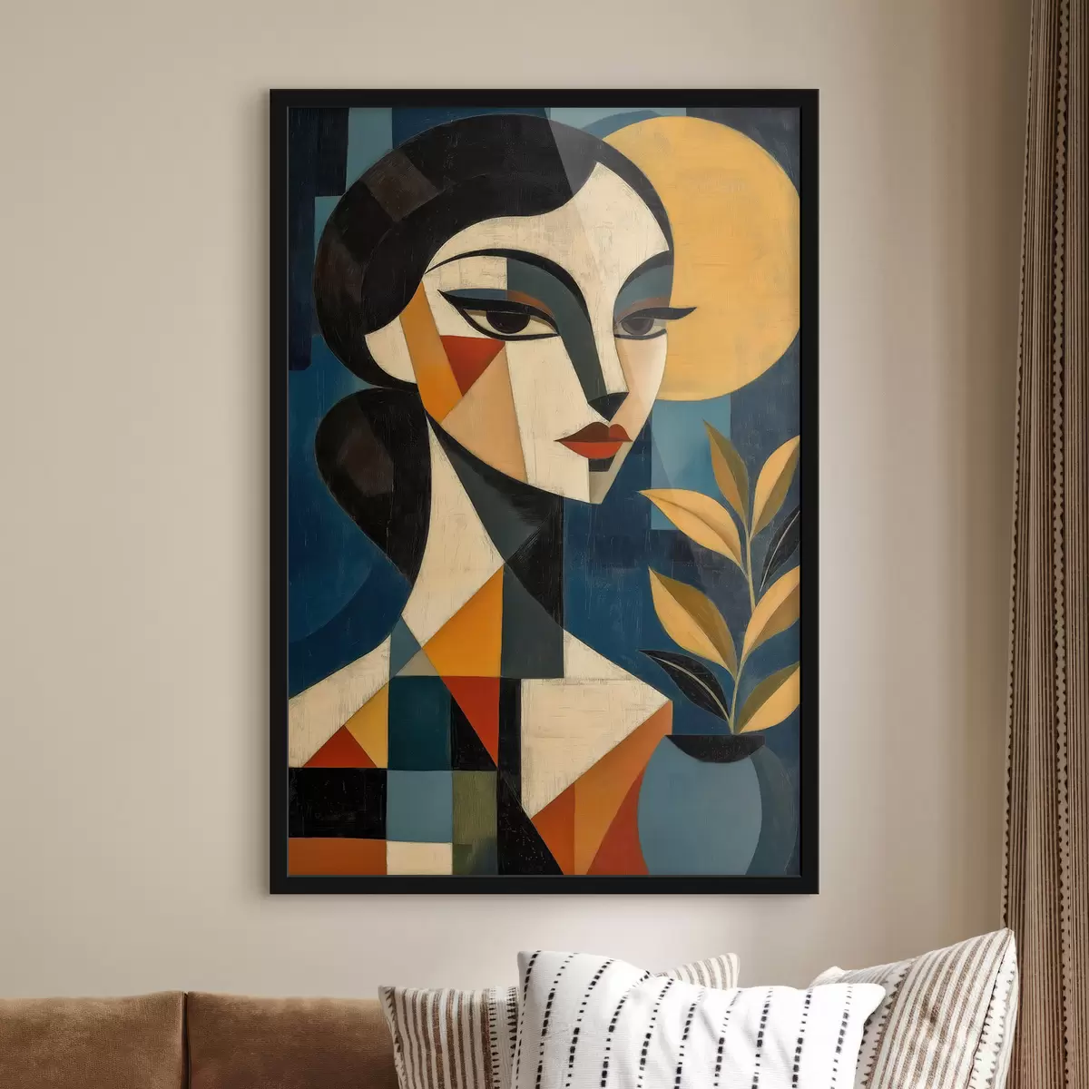 Poster Geometrisch profiel f51011