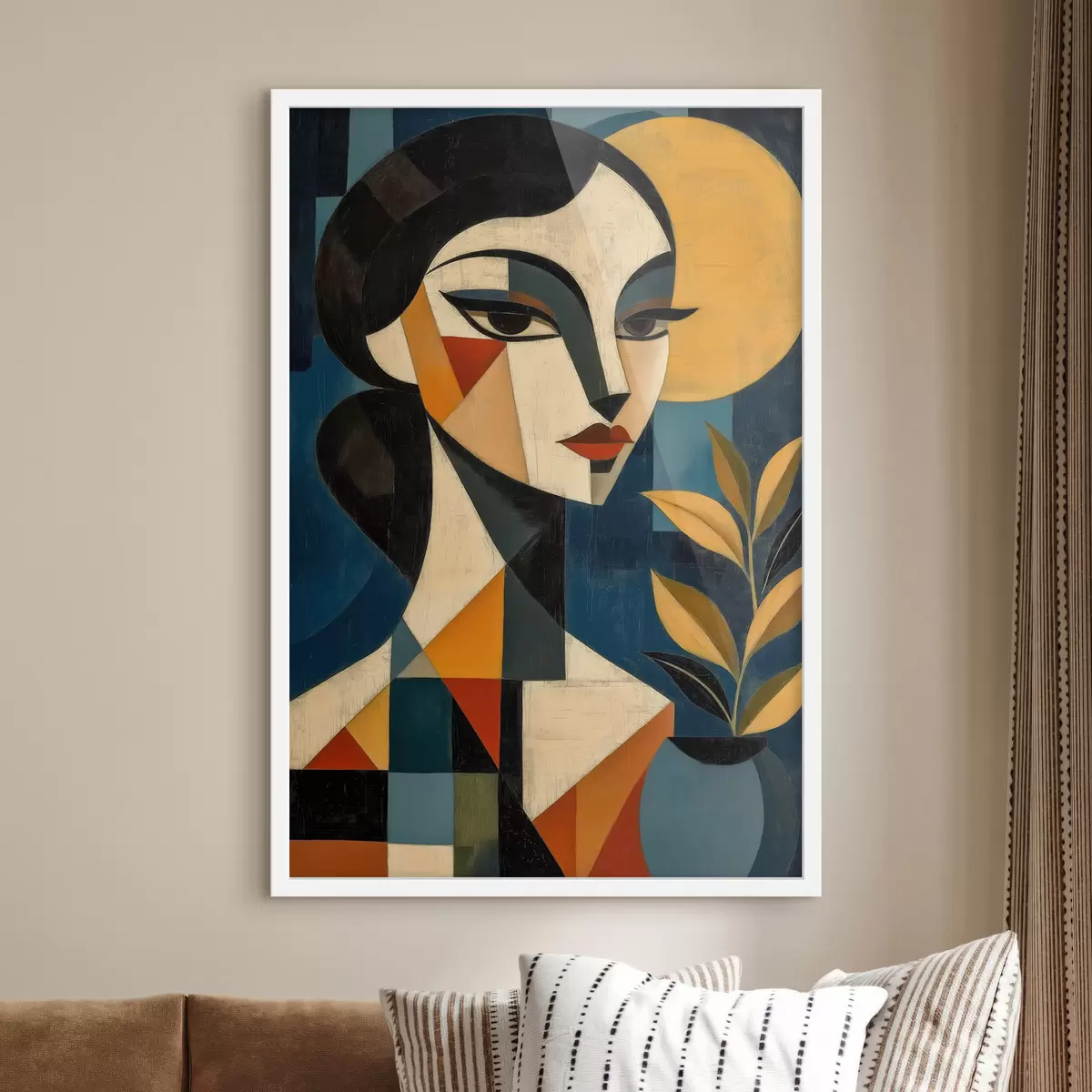 Poster Geometrisch profiel f51011