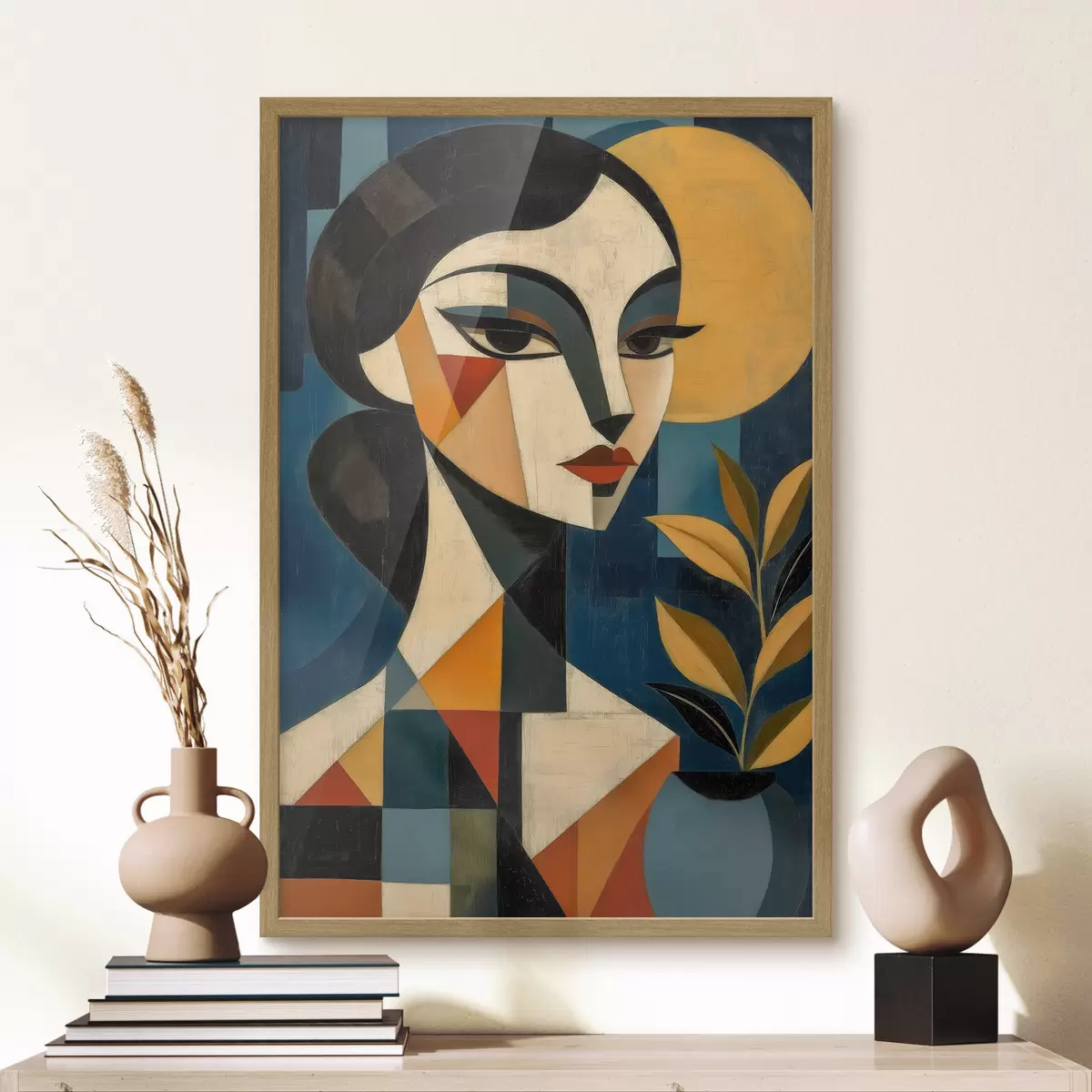 Poster Geometrisch profiel f51011