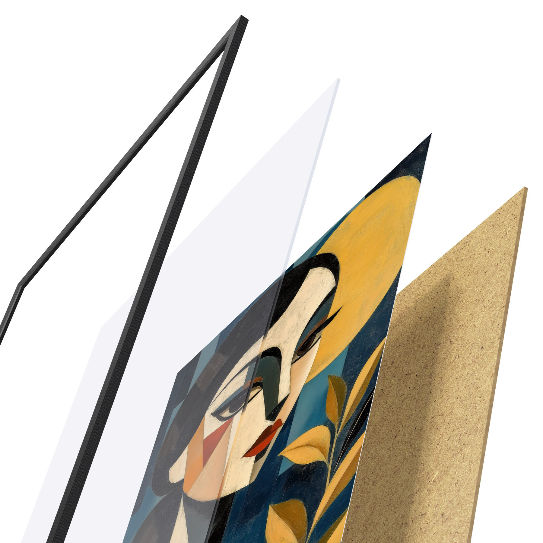 Poster Geometrisch profiel f51011