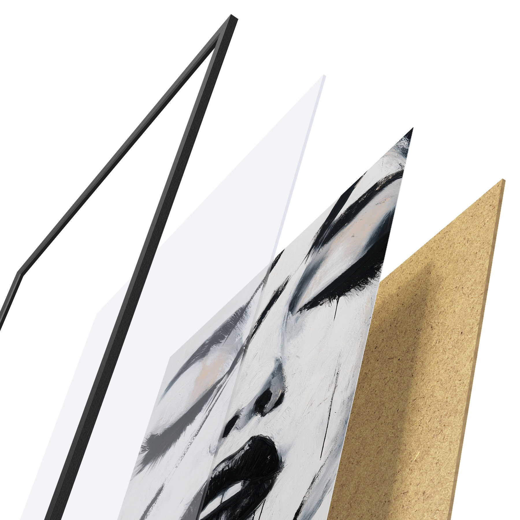 Poster Abstracte vrouwelijke portretten d31068