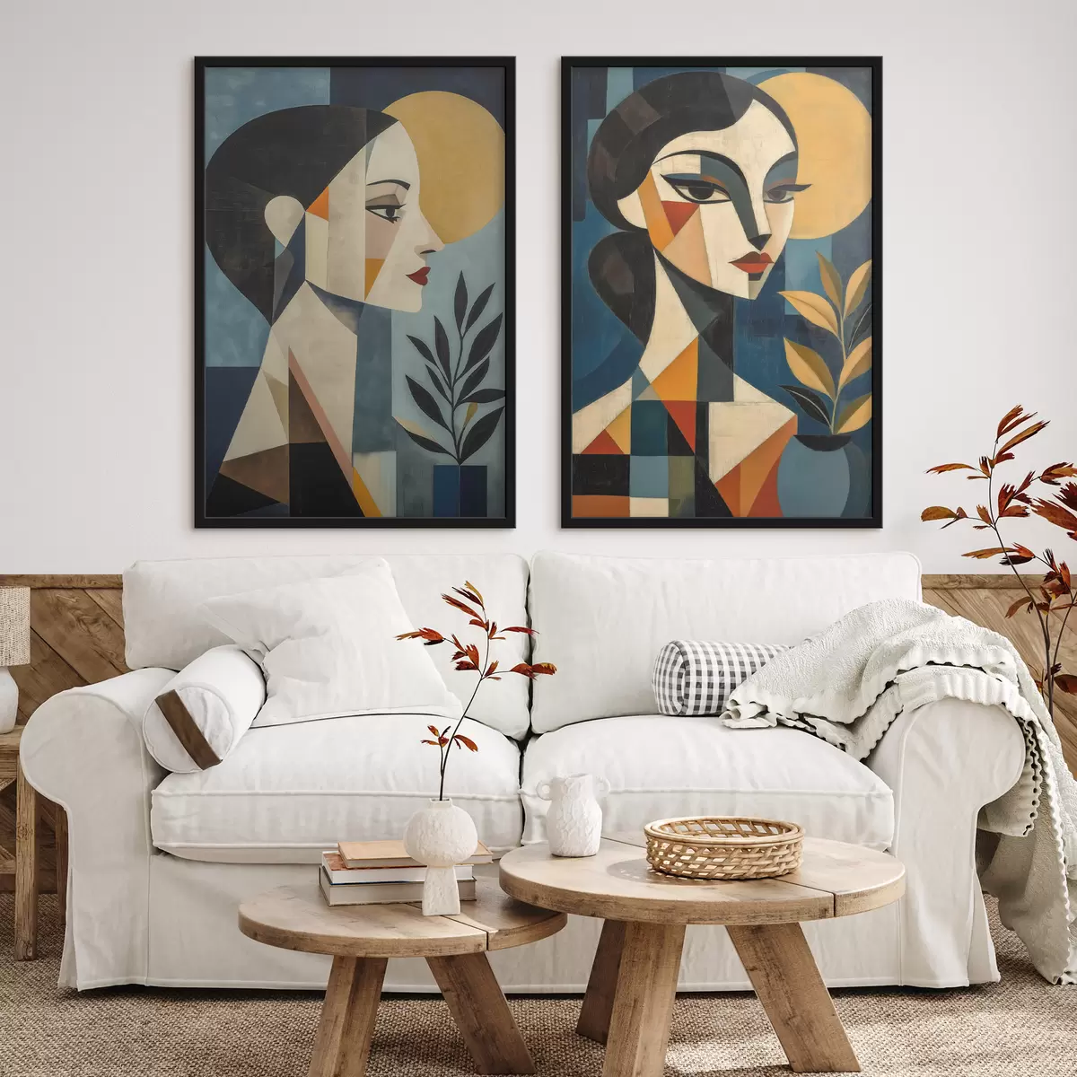 Poster Abstracte geometrische portretten d31072