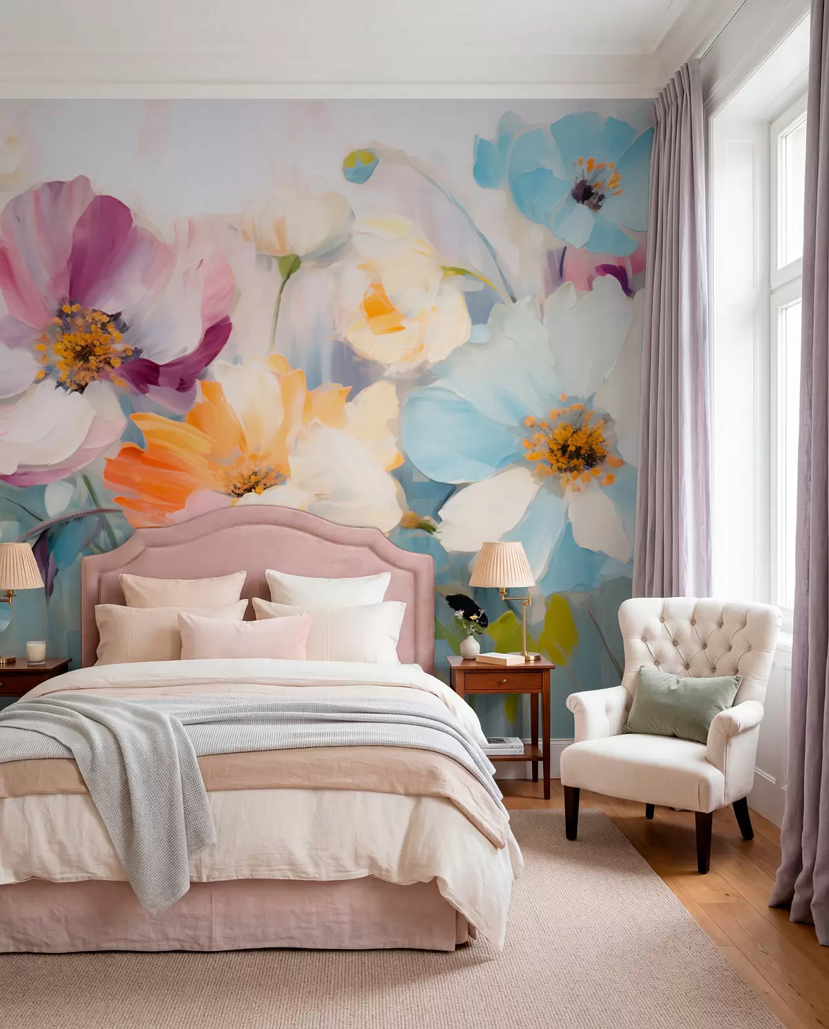 Fotobehang Bloemenveld w05827