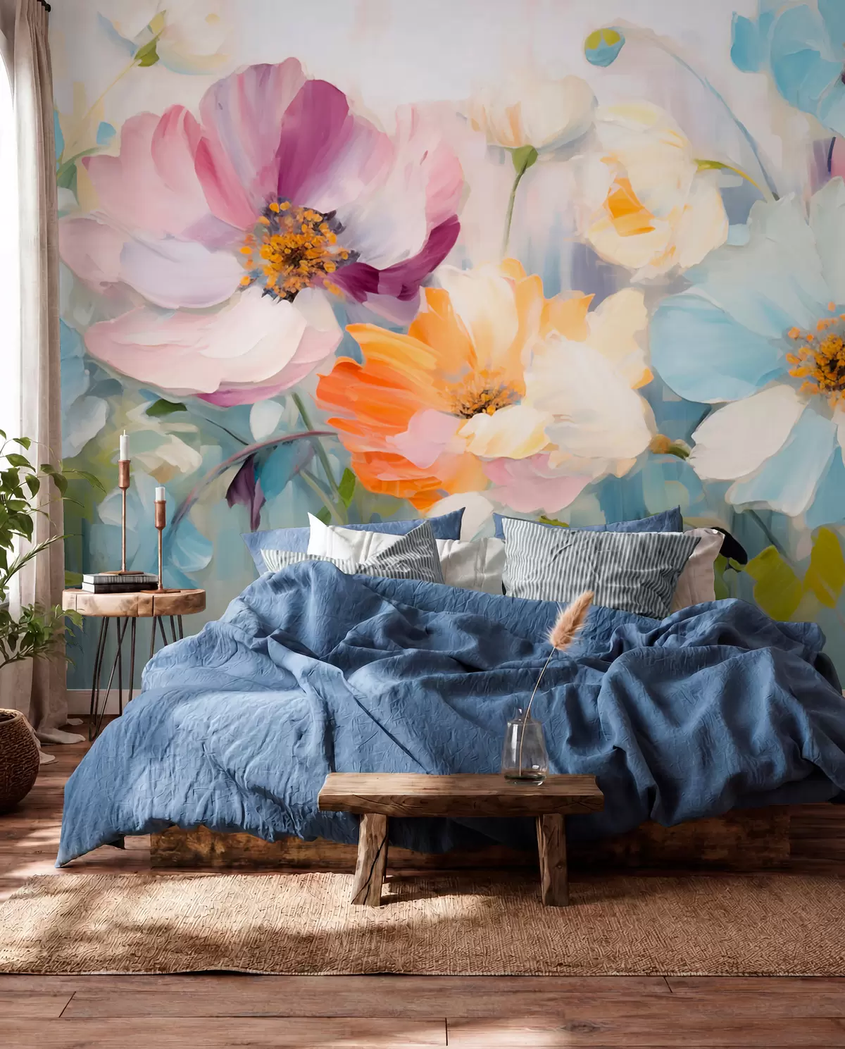 Fotobehang Bloemenveld w05827