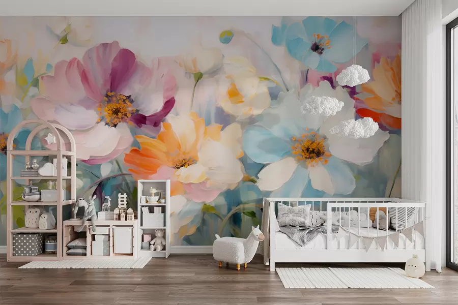 Fotobehang Bloemenveld w05827