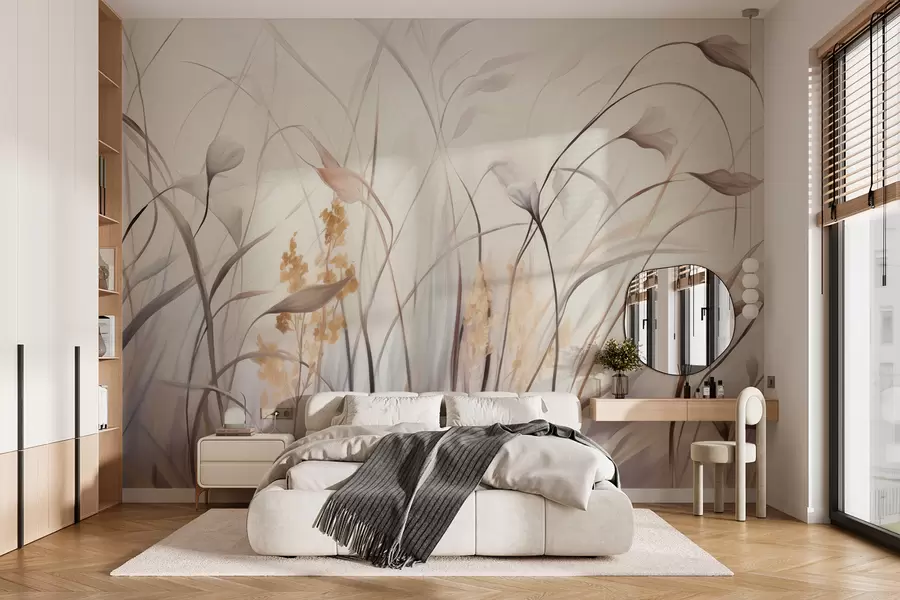 Fotobehang Gedroogde bloemen w05938