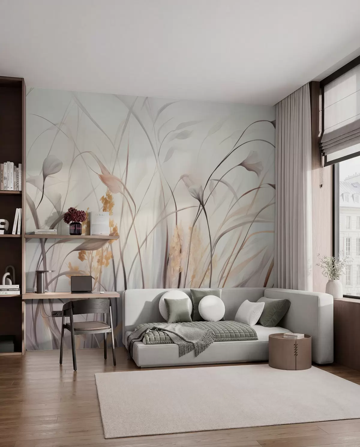 Fotobehang Gedroogde bloemen w05938