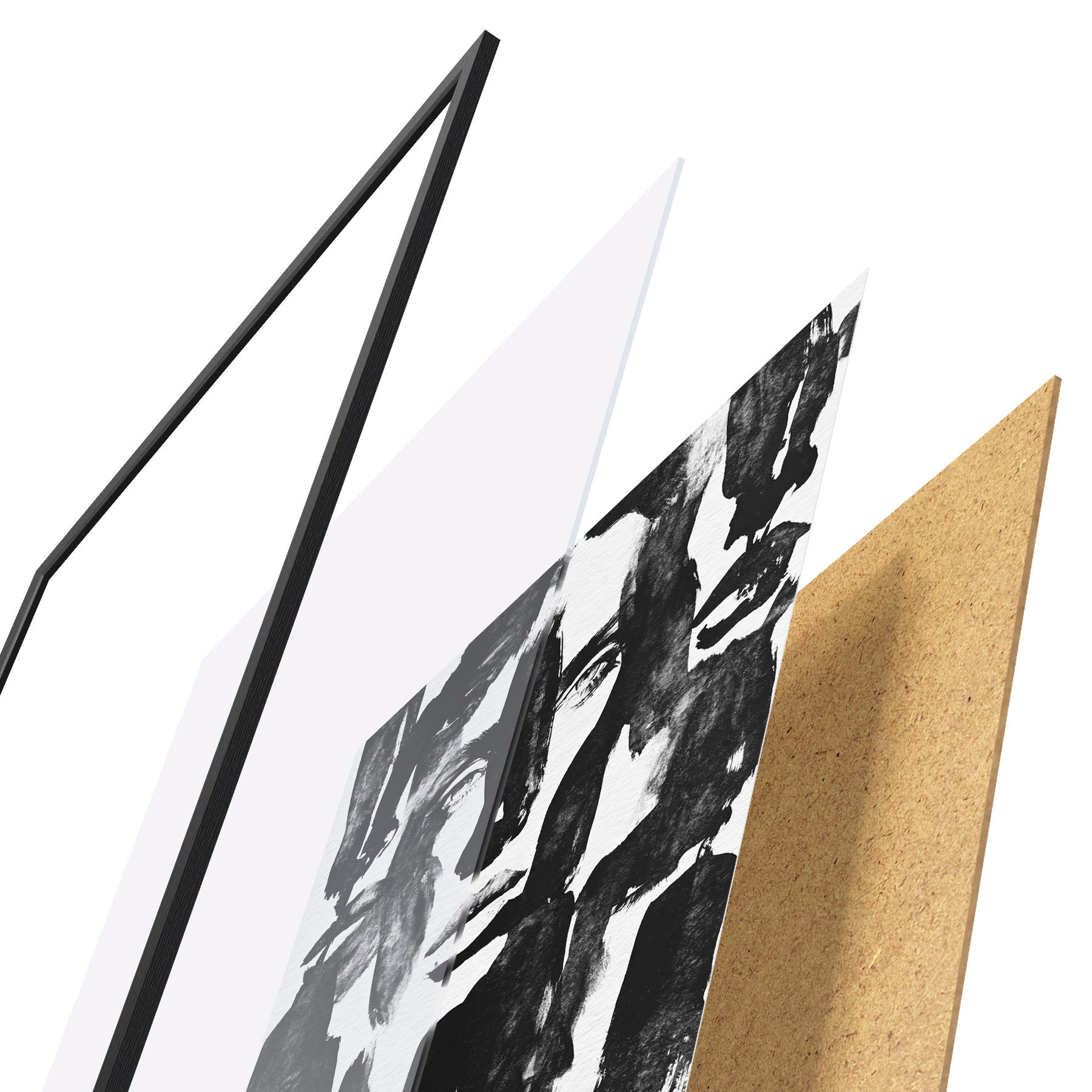 Poster Abstracte gezichten d31035