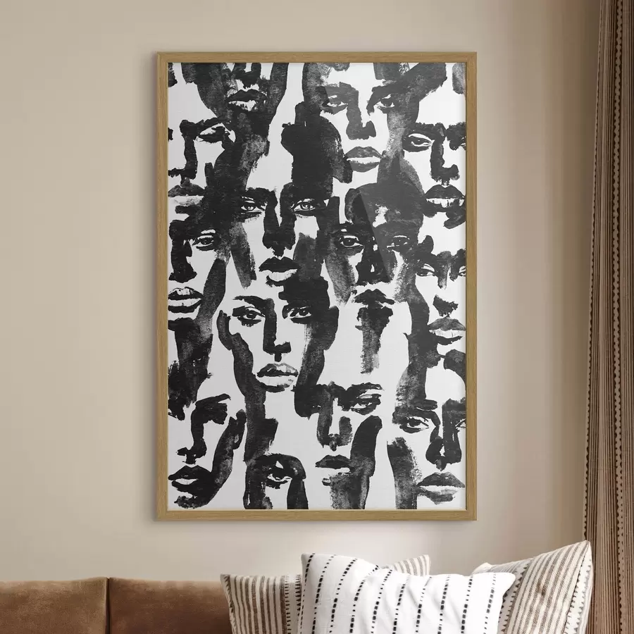 Fotobehang Abstracte gezichten f50862